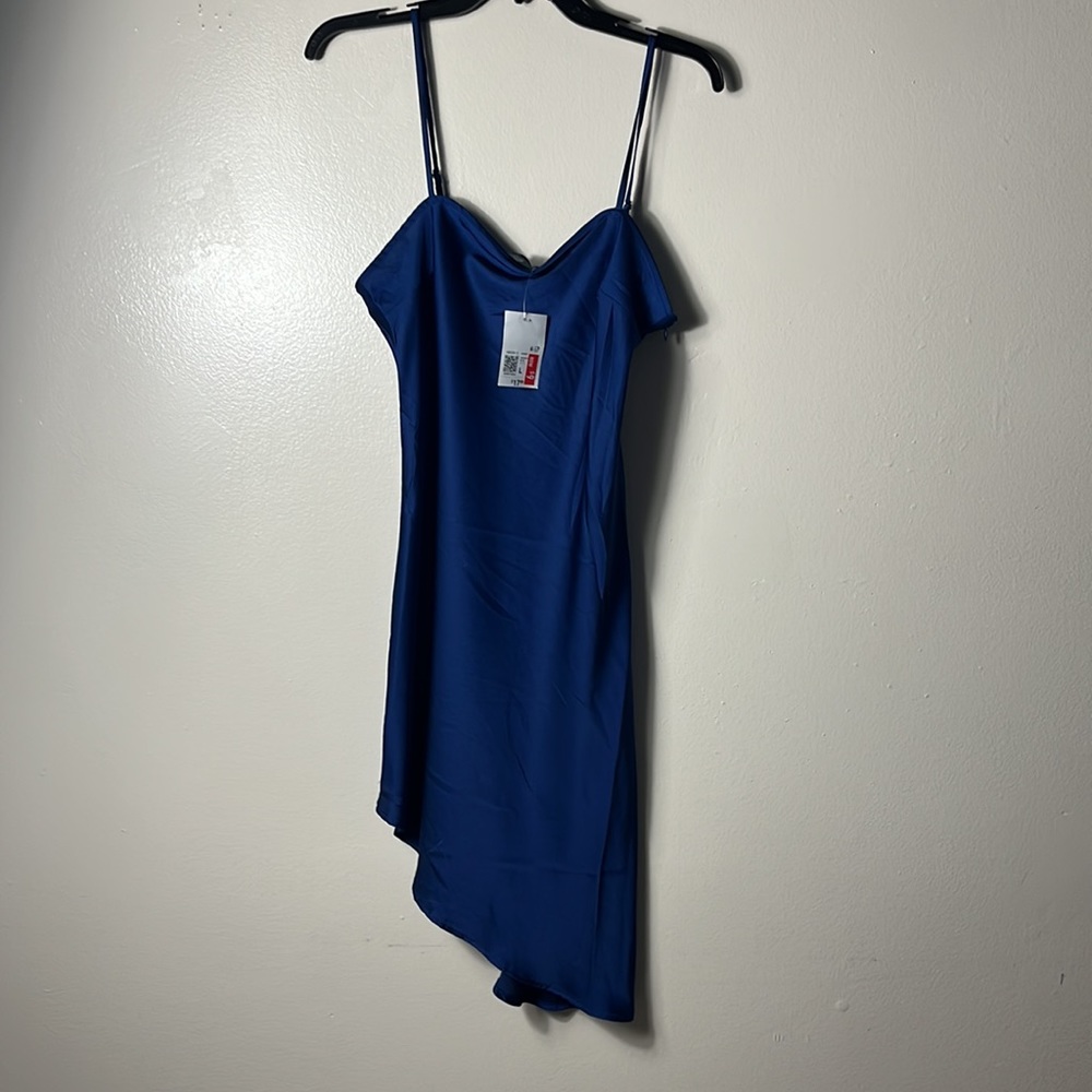 Forever 21 blue spaghetti strap midi dress size L